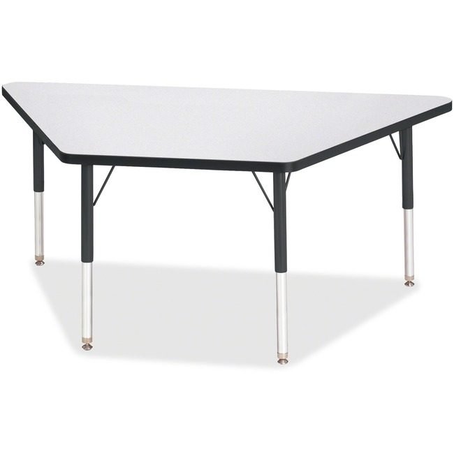 Jonti-Craft, Inc. Table Trapezoid 30X60 Gy/Bk JNT6443JCE180