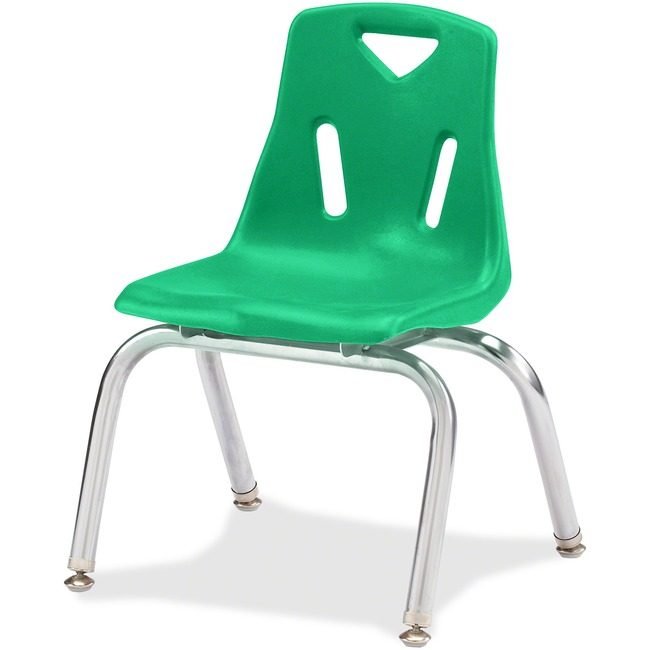 Jonti-Craft, Inc. Chair Stack Chrome 14"H Green JNT8144JC1119