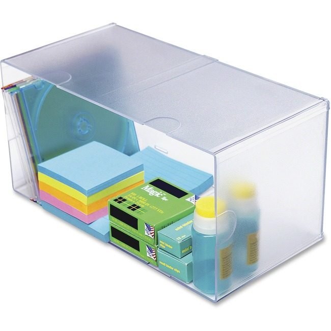 Deflecto Organizer Cube Double W/Clmp DEF350501