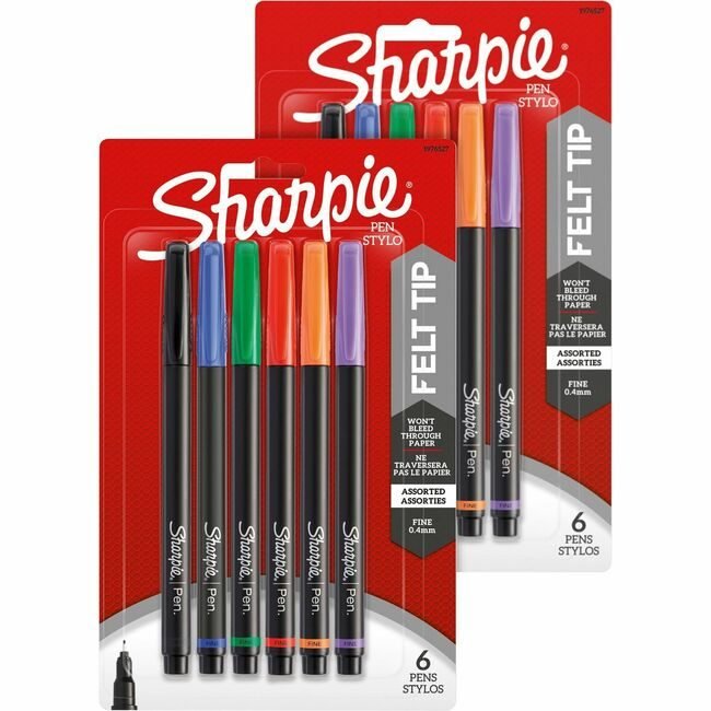 Sharpie / Expo / Prismacolor / Sanford Newell Brands / Sanford Sharpie / Expo / Prismacolor / Pen Fine Assorted 6 Pack SAN1976527BD