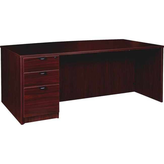 Lorell Desk Lt Sglped Bow 42X72 My LLRPD4272LSPBMY