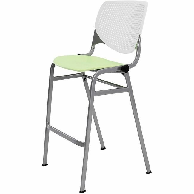 KFI Seating Barstool Stck White Lmgrn KFIBR230BKB8S14