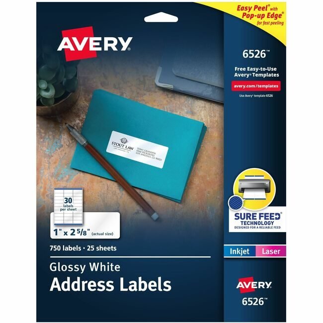 Avery Products Corporation Label Add 30UP 750 Pack Gwe AVE6526