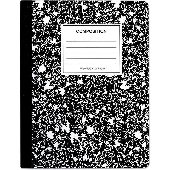 Universal Office Products Notebook Comp Wide 6 Pack Black UNV20936