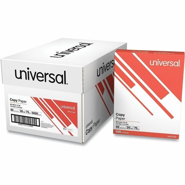 Universal Office Products Paper 20# Letter 92 BRT UNV21200PL