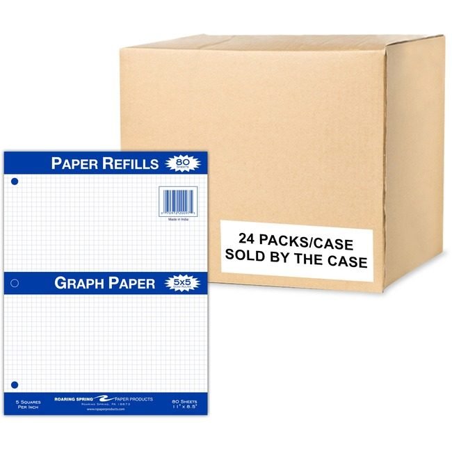 Roaring Spring Paper Products Filler 5X5 GRAPH 11" ROA20097CS