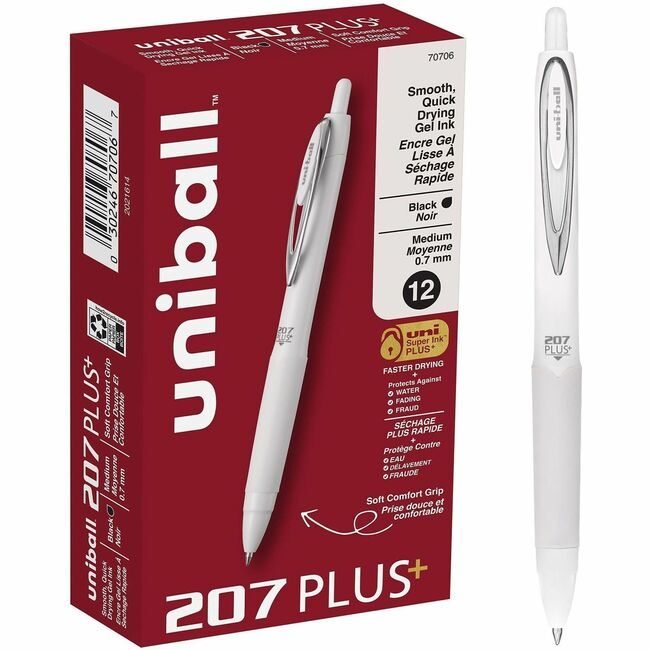 Mitsubishi Pencil Co. / uni-ball Pen 207+PLUS WHTE BRL DZ UBC70706