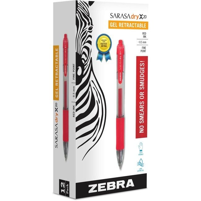 Zebra Pen Corporation Gel Sarasa Rt 0.5MM Red ZEB46730