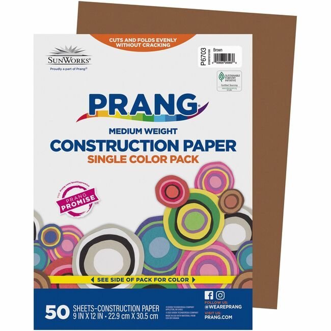 Pacon Corporation Paper Constrc 9X12 Bn 50SH PAC6703