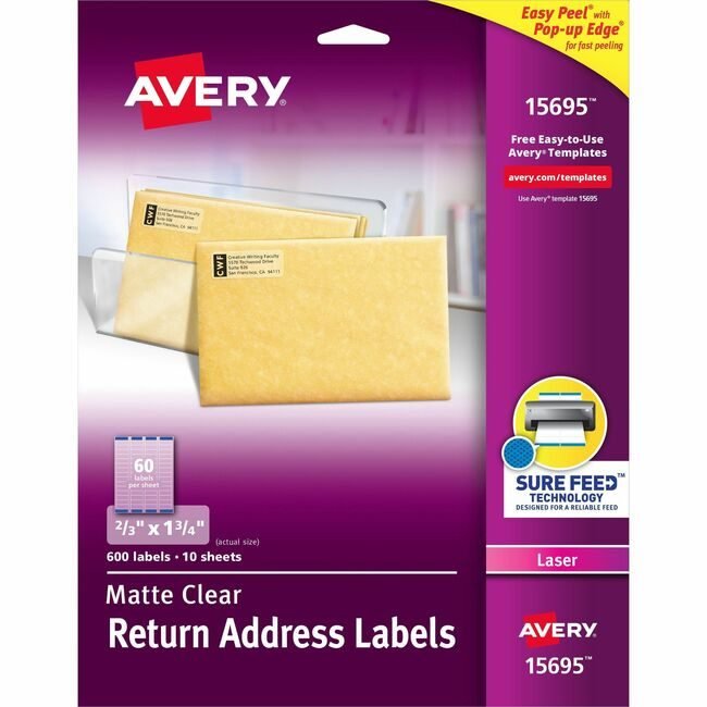 Avery Products Corporation Label Ezpeel Laser 2/3X1.75 AVE15695