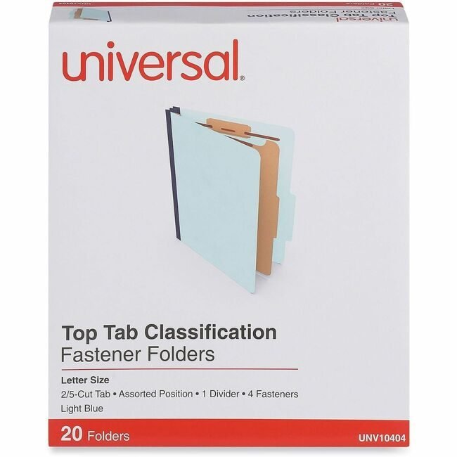 Universal Office Products Folder Clas 4FAS 20BX Lbe UNV10404