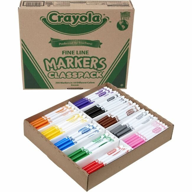 Crayola LLC Marker Classpk Fnpt 200 Count CYO58-8210