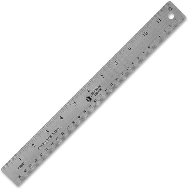 Business Source Ruler Stainless Nonskid 12" BSN32361