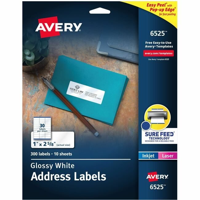 Avery Products Corporation Label Glossy We 30UP AVE06525