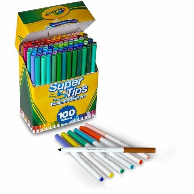 Crayola LLC Markers Super Tips 100 Count CYO585100