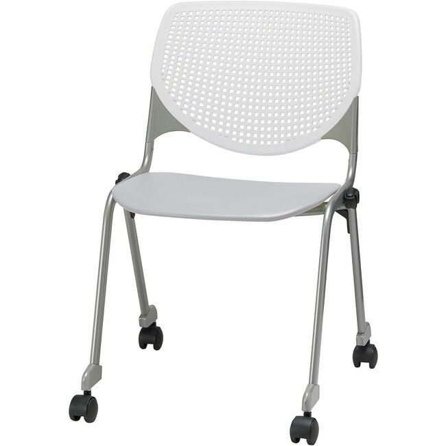 KFI Seating Chair Casters Stk White Ltgry KFICS230BKB8S13