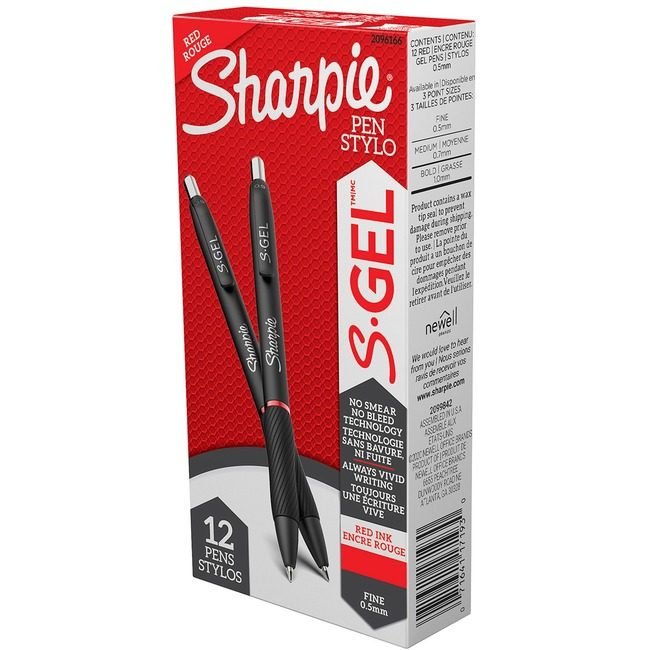 Sharpie / Expo / Prismacolor / Sanford Newell Brands / Sanford Sharpie / Expo / Prismacolor / Pen Shrpe Gel .5 Red Dz SAN2096166