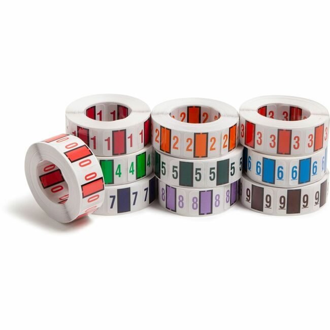 Smead Manufacturing Co. Label Bccrn Endtab 0-9 Assorted SMD67380