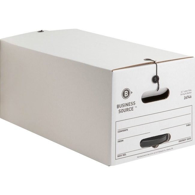 Business Source Boxes Stor Stg&Btn Letter 12 Pack BSN26746