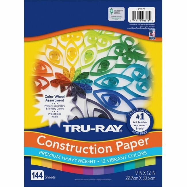 Pacon Corporation Paper Const Clrwhl Assorted 144 PAC6576