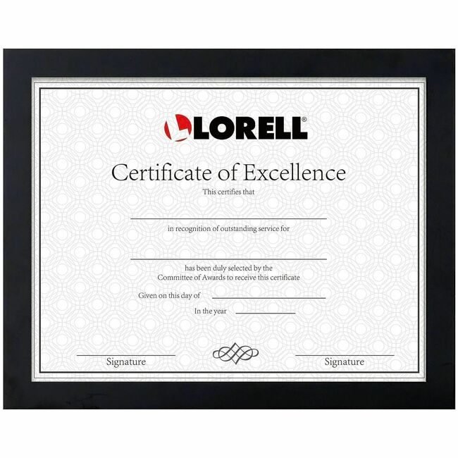 Lorell Frame Certificate 8.5X11 LLR49418