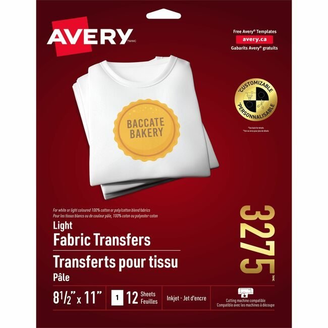 Avery Products Corporation Fabric Transfers We 8-1/2X11 AVE03275