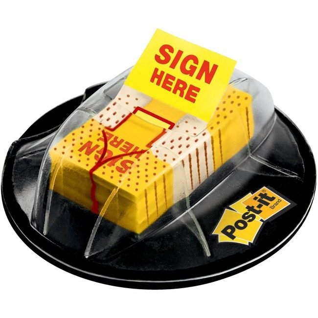 3M Company Flags Signhere 1" W/Disp Yw MMM680-HVSH