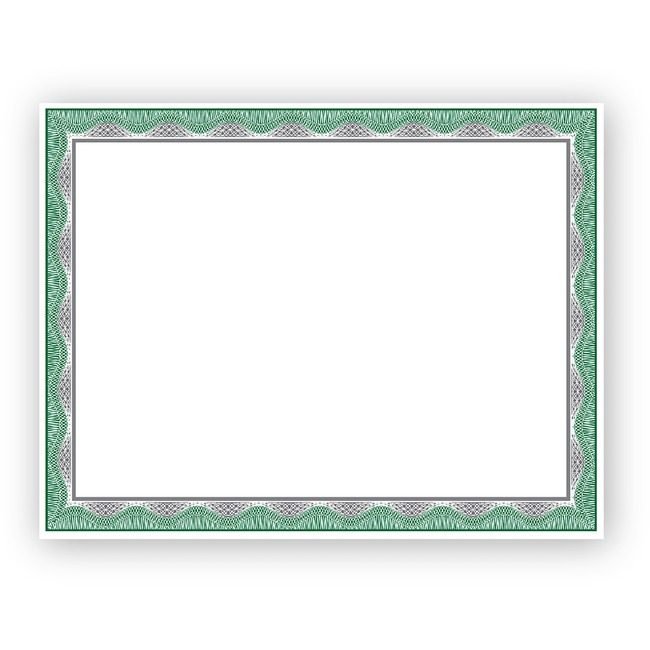 Geographics Certificate Foil Gn/Sr 15 Pack GEO48763