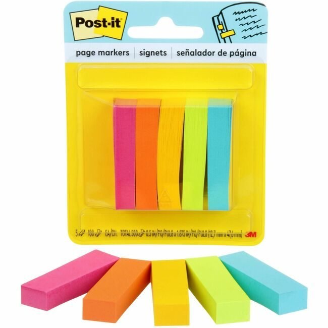 3M Company Flags Pgmrk 1/2" 500 Count Neon MMM670-5AN