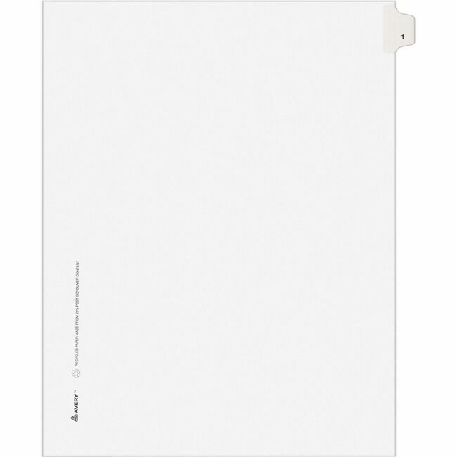 Avery Products Corporation Dividers Index Sidetab 1 AVE11911