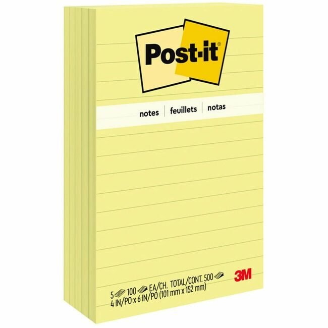 3M Company Note Post-It Rld 5 Pack Yw MMM660-5PK