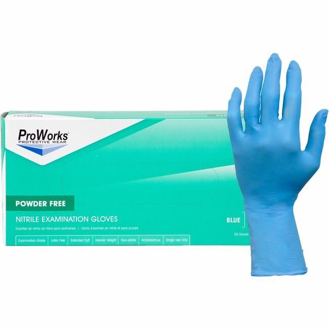 Hospeco Brands Group Glove Nit Extcuff Blu 2XL HOSN108EPF2XL