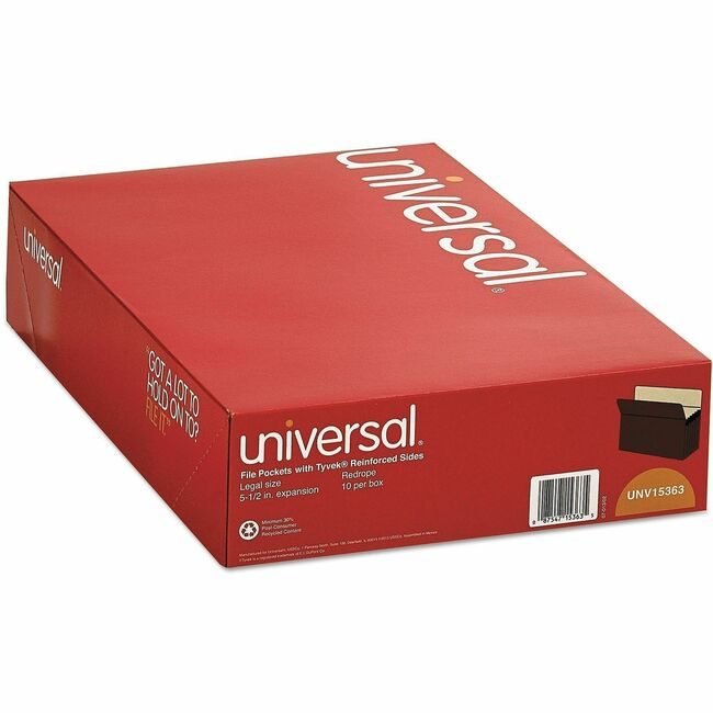 Universal Office Products Pocket File Legal Str 5.25" UNV15363