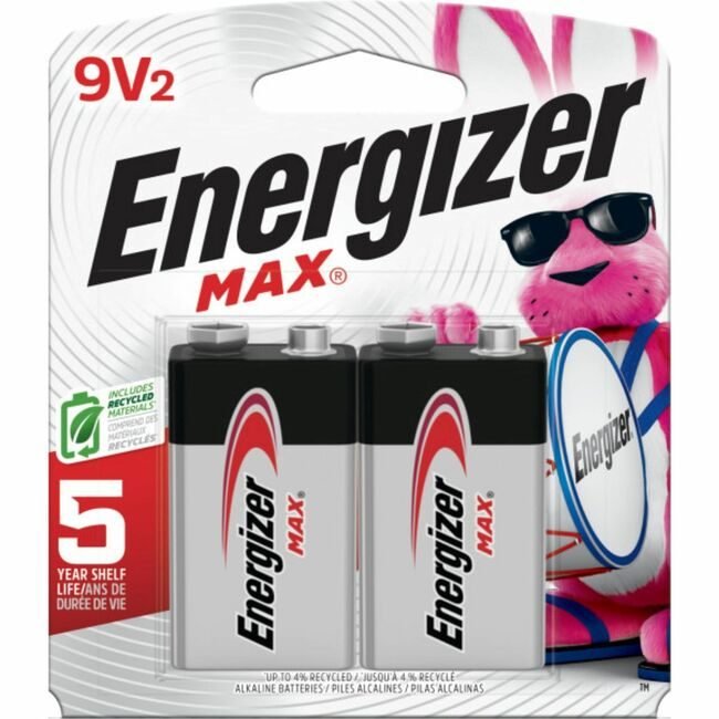 Energizer / Eveready Energizer Holdings / Eveready Battery Alka 9V 2 PK EVE522BP2CT