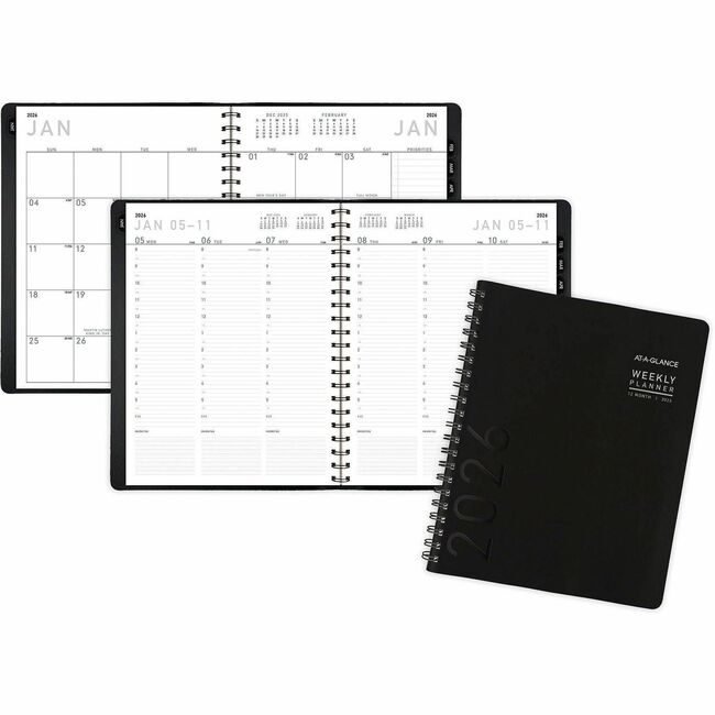 ACCO Brands AT-A-GLANCE Planner Contemp 8X11 Black AAG70950X05