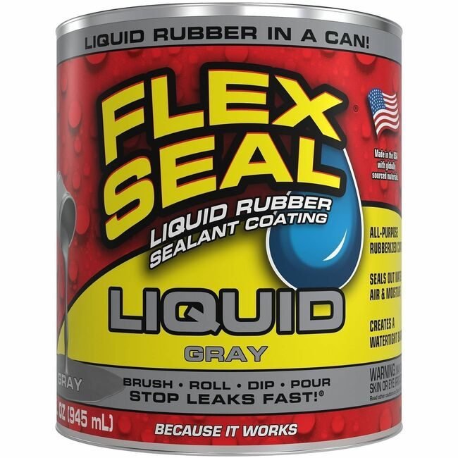 Swift Response, LLC Flex Seal Rubber Liquid 32FL Oz Gray FLXLFSGRYR32