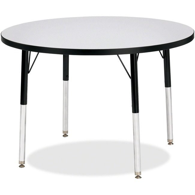 Jonti-Craft, Inc. Table Activity 36"RND Gy/Bk JNT6488JCE180