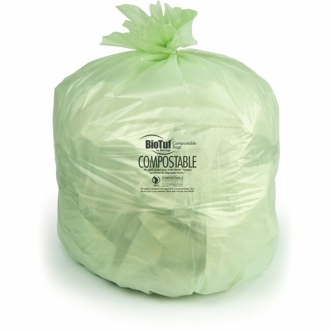 Heritage Bag / Novolex Liner Bio 24X32 0.88MIL Green HERY4832EER01