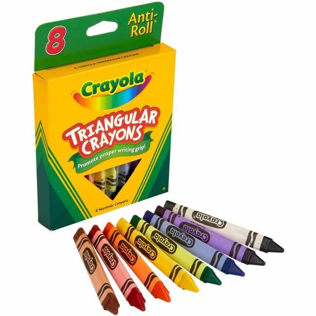 Crayola LLC Crayon Triangular Assorted 8/BX CYO52-4008