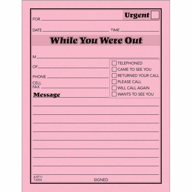 TOPS Products Pad Whileyouwereout Pack 12 TOP3002P