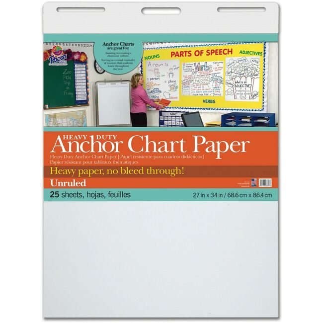 Pacon Corporation Paper Chart Unruled 27X34 PAC3370