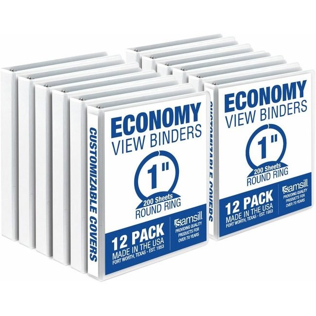 Samsill Binder View Value 1" 12 Pack SAMI008537C