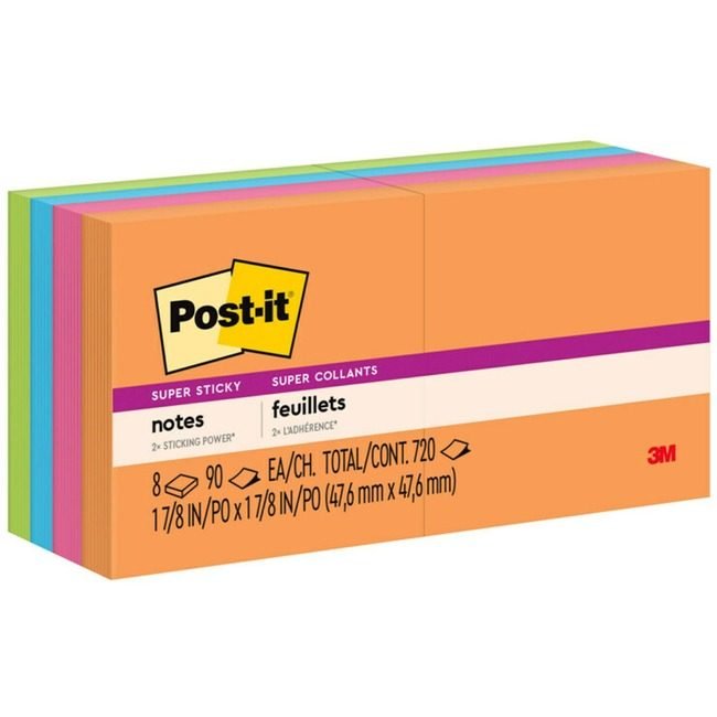 3M Company Notes Popup 2X2 8 Pack Assrtd MMM622-8SSAU