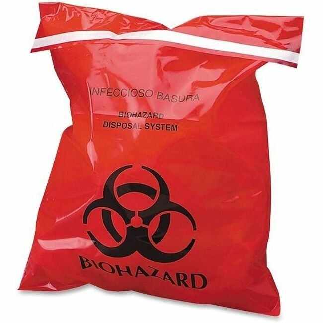 CareTek Resources, Inc. Bags Stick-On 9X10 Red CTKCTRB042910