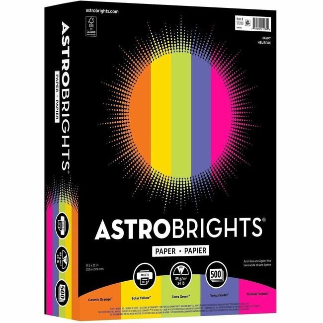 Neenah Paper, Inc. Astrobrights Astrobrt 24# Happyast WAU21289