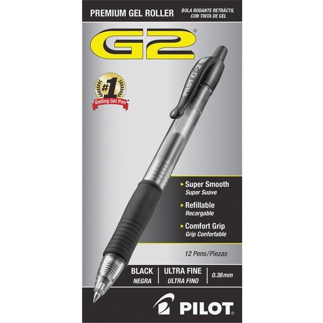 Pilot Corporation of America Pen Gel G2 Ultra Fine Black PIL31277