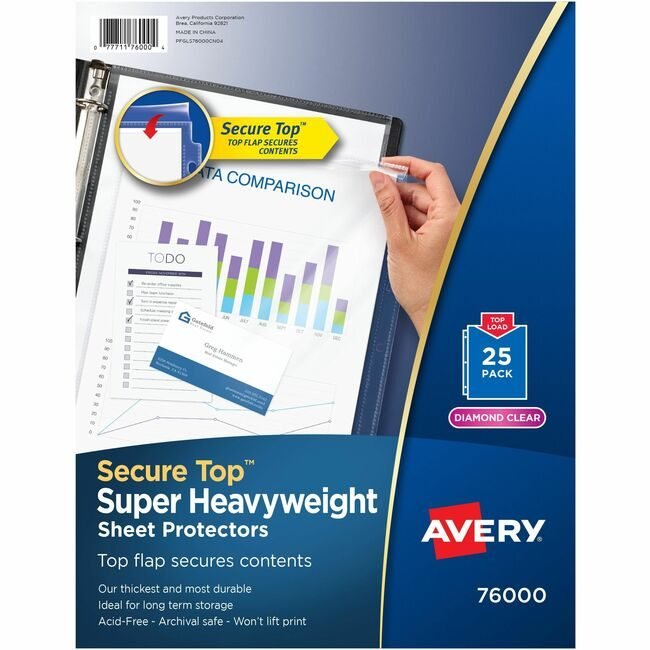 Avery Products Corporation Protector Sheet Secure Top AVE76000