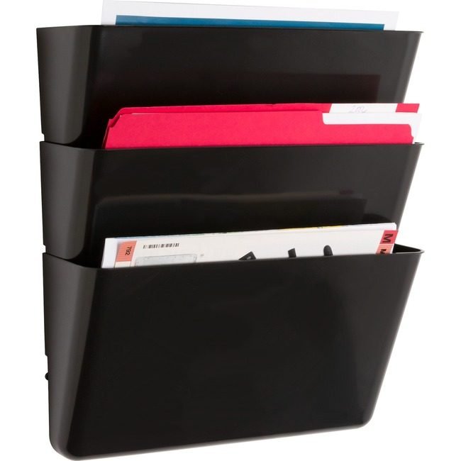 Lorell File Stak Black 3 Pack LLR60000