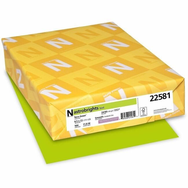 Neenah Paper, Inc. Astrobrights Astrobrt 24# Terra Gn WAU22581