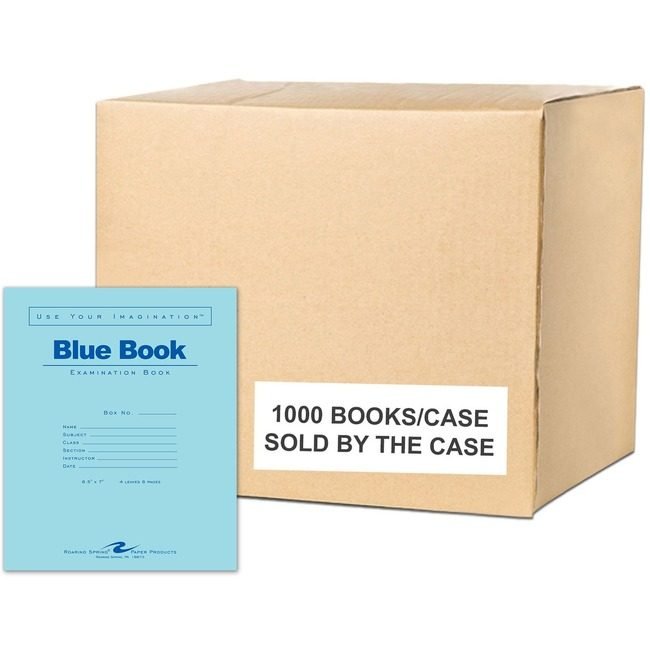 Roaring Spring Paper Products Exam Book Blue 8.5X7 4SHT ROA77510CS
